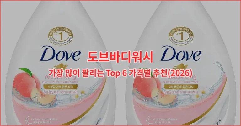 도브바디워시 가장 많이 팔리는 Top 6 가격별 추천(2026)